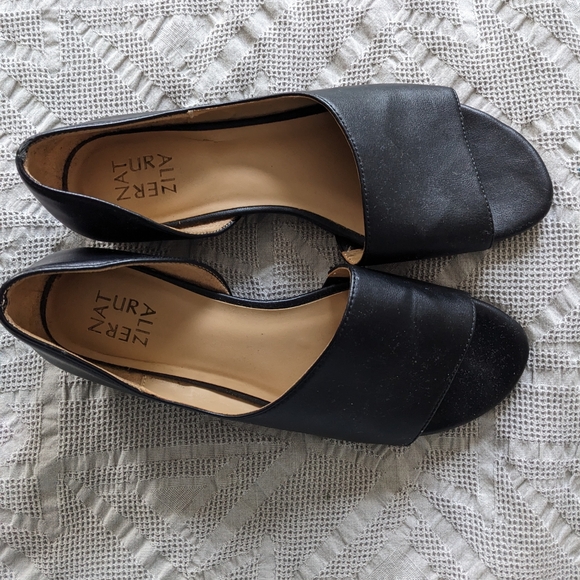 Naturalizer Lucie Black Leather D'orsay Flat - Picture 3 of 7